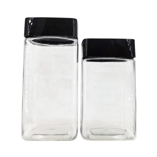 Custom Food Grade 700ml 880ml PET Rectangular Jars Food Storage Jars Plastic Candy Peanut Butter Honey Jar with Screw Top Lid