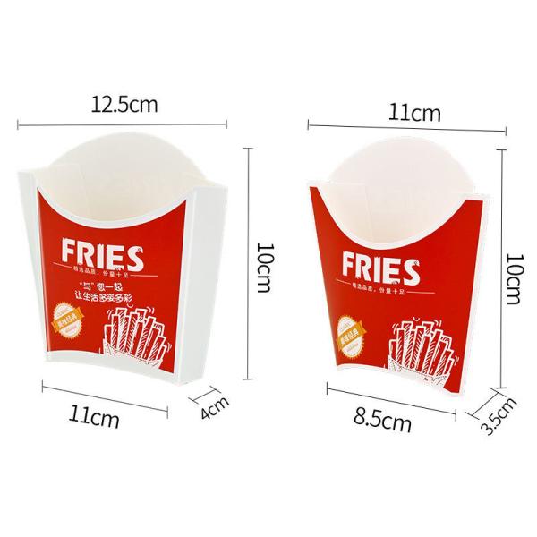 Customized printed logo French fries biodegradable food grade lunch takeaway box