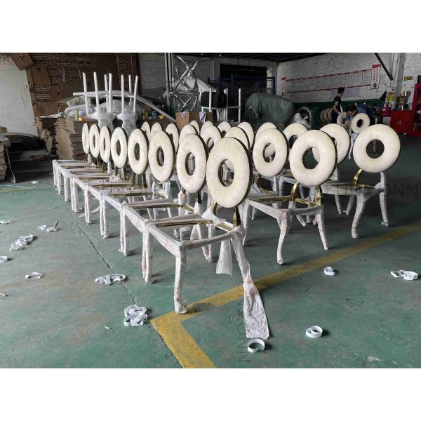 Round Back Dining Chairs Special Design Stackable Function Banquet Chairs