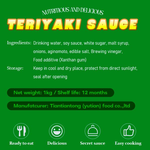Hot Selling Fresh Blended Barbecue Seasoning 12 Months Shelf Life Japanese Teriyaki Sauce