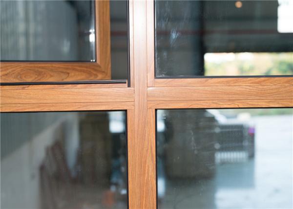 Sound Proof Aluminium Glass Window Indoor / Outdoor Design Double Color