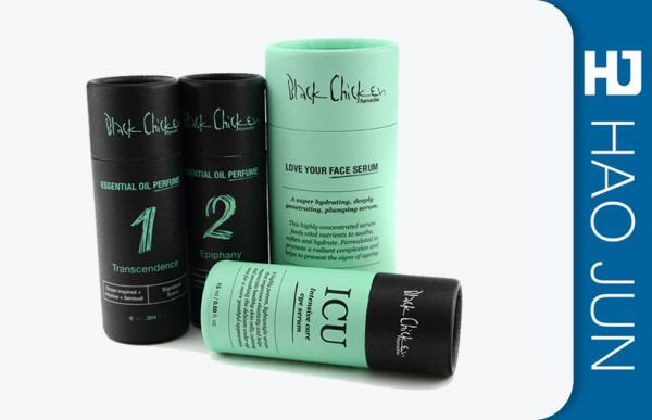 Cylinder Cosmetic Paper Boxes Matt Lamination For Skin Care , Color Customized