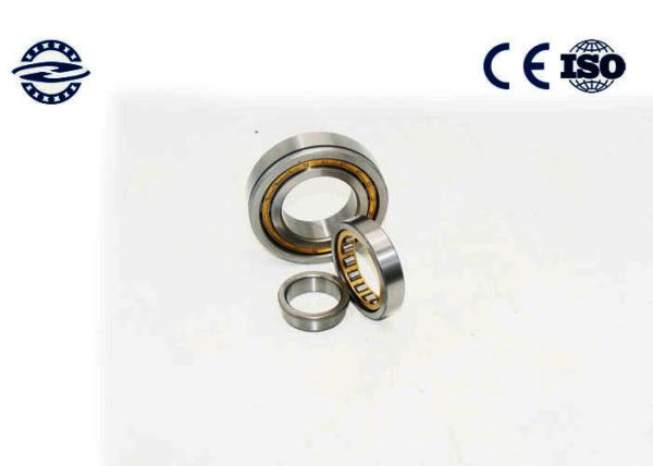 Low Friction NJ210 Cylindrical Roller Bearing / GCR15 Material Flanged Bearing