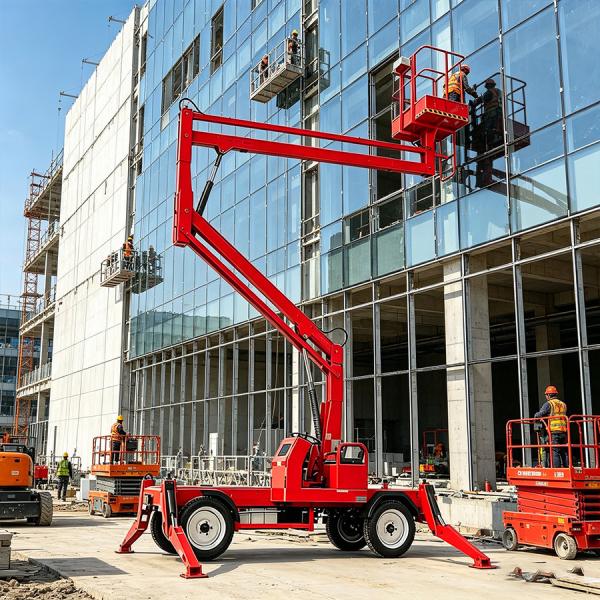 Commercial Towable 45 Articulating Boom Lift For Aerial Work OEM
