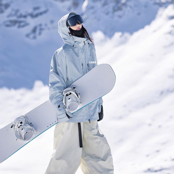 OEM Custom Couple American Style Snowboard Jacket Waterproof Windproof Thick Warm Winter Ski Outer Coat