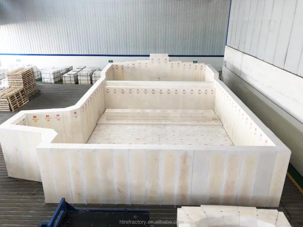 Professional Zirconia Corundum Brick for Steel Casting Funnel Used in Glass Furnace