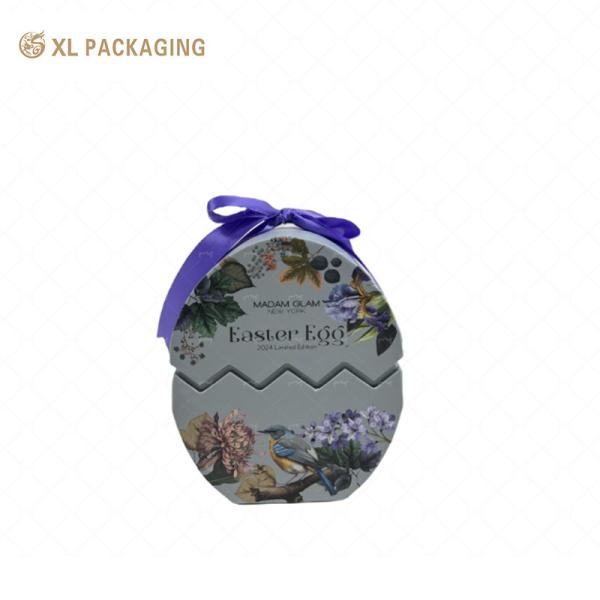 Luxury Easter Egg Nail Polish Gift Box Custom Cosmetic Rigid Box With 4 Slots