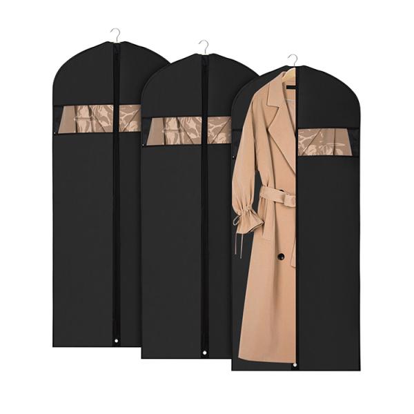 Dress / Suit Cover Carrier Bag For Travel , Reusable Zip Up Garment Bags Protector