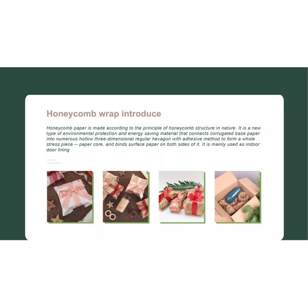 TSCX Biodegradable Eco Friendly Recyclable Logistics Packaging Protective Compostable Wrap Gift Cushioning Gift Honeycomb Paper