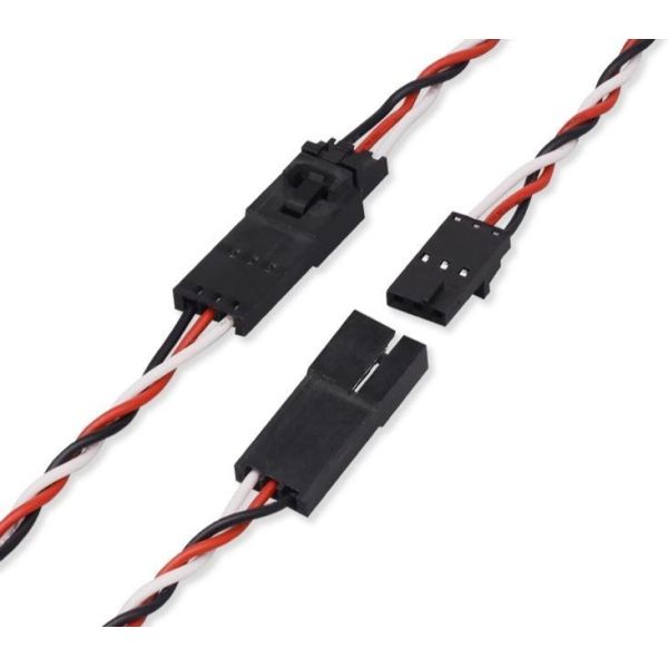 Drone Wiring Harness & UAV Cable Solutions 2x 200mm 22AWG JR-Style Male to Male Twisted Silicone Servo Lead- Ultra-Flexible Signal Cable for Prusa i3 MK3S/3S+ IR Filament Sensor & FC/RX Connections