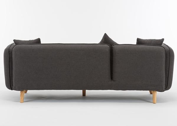 3 Seat Contemporary Bedroom Furniture Recliner Dark Grey Fabric Sofa