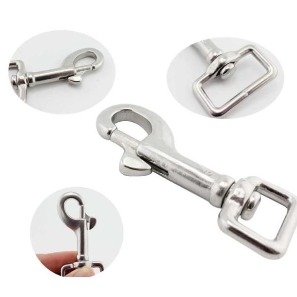 Polished Square Swivel Eye Bolt Snap Hook For Distribution Rigging Hardware