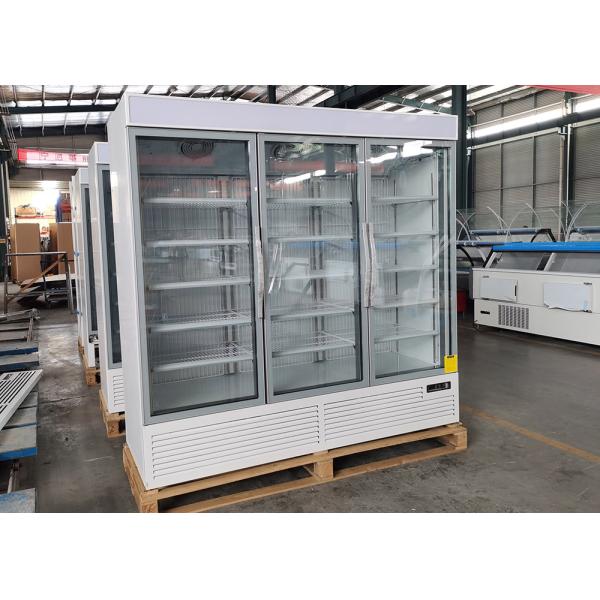Белый холодильник Merchandiser двери 3 качаний стеклянный с освещением СИД