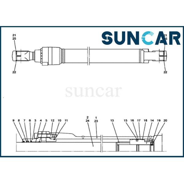 2438U1105R500 Arm Cylinder Oil Seal Repair Kit Fits Kobelco Excavator SK200 SK200-4 SK200LC