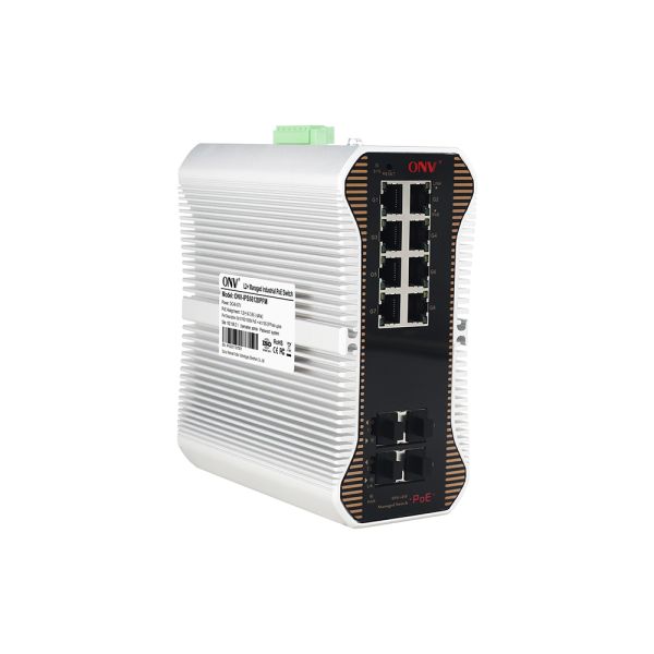 Industrial 12 Port 10G Uplink Managed PoE Switch With IEEE802.3af/At PoE Standard