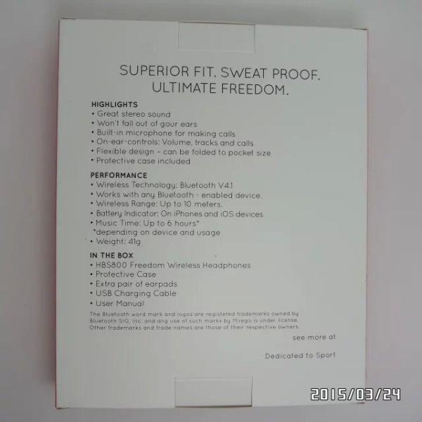 Tone HBS-800 HBS 800 Electronical Sports Stereo Bluetooth Wireless Headset Earphone Headphones for LG iphone Samsung