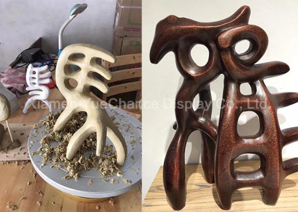 Retro Style Chinese Character Statues , Giant Fiberglass Statues Museum Decorations