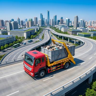 Eco Friendly Garbage Collection Truck , Swing Arm Food Waste Collection Vehicles