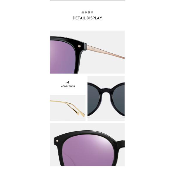 Женские рамки пластмассы Эйегласс Брауна черноты объектива ТАК Порларизед солнечных очков ПЭИ