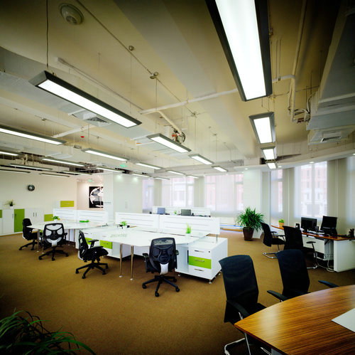 Aluminum Office Lighting Fixture , 140watt T5 Fluorescent Light