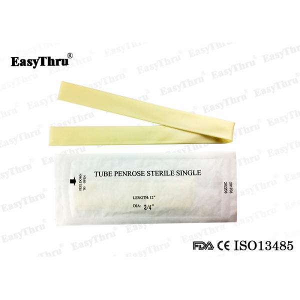 Medical Soft Latex Penrose Drainage Tube Disposable Yellow Color