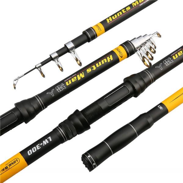 3m 3.6m Super Light Long Handle Carbon Fiber Spinning Fishing Rod with Hardness Hard