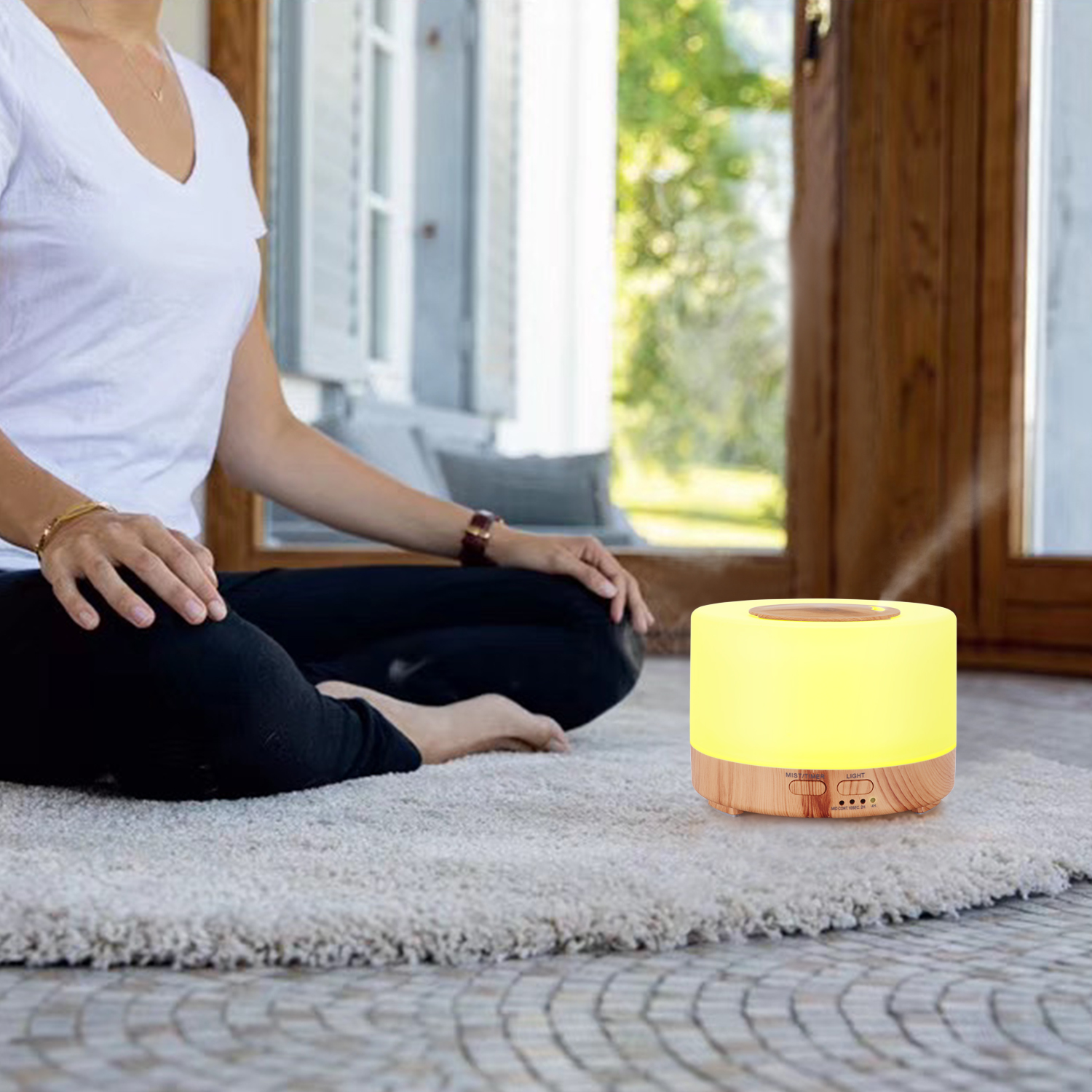 500ml Remote Control Household Aromatherapy Machine Ultrasonic Scent Essential Oil Diffuser Air Humidifier With LED Night Light
