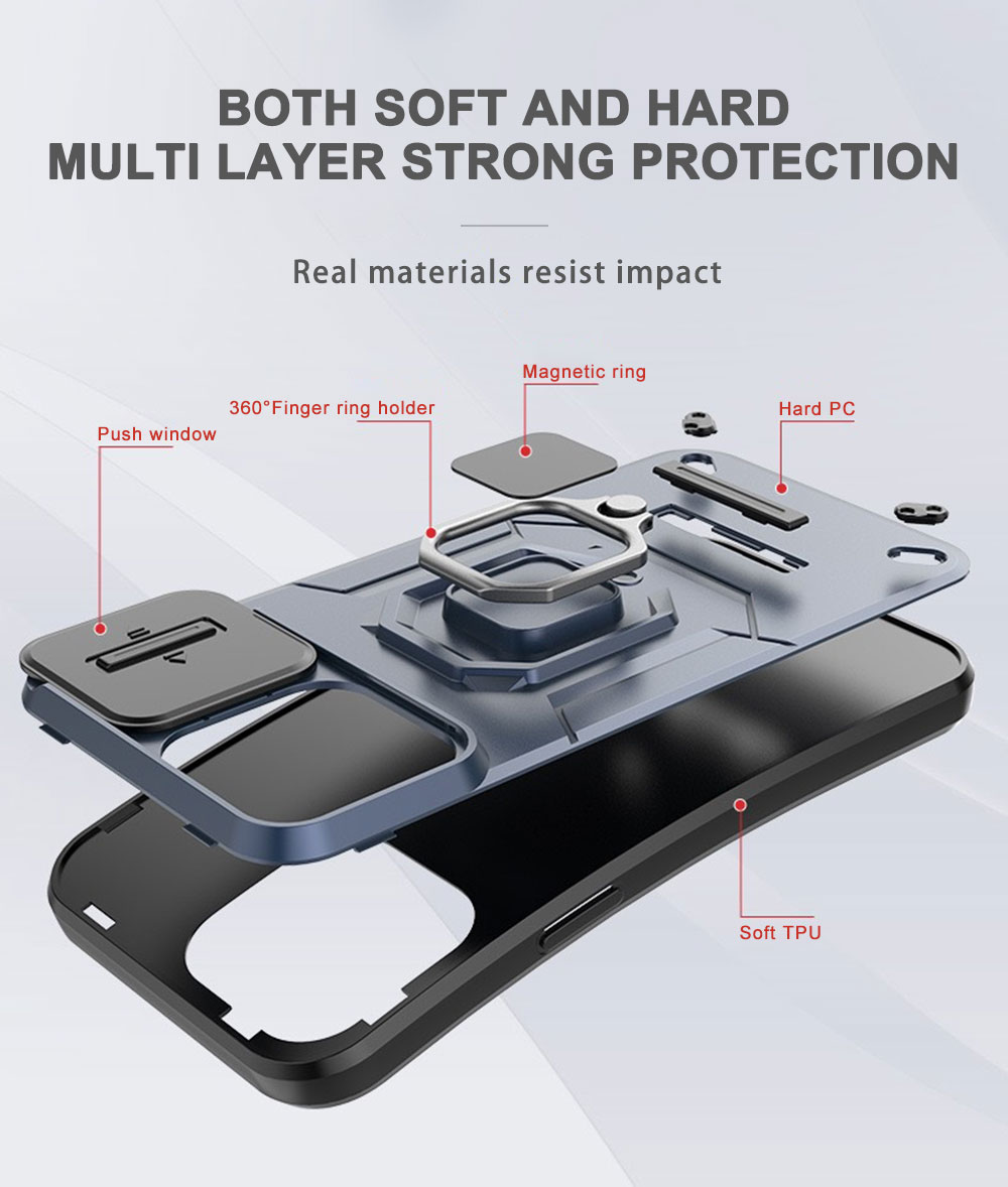 Slide Phone Case for Iphone 15 14 13 12 11 10 Plus Pro Max Rotating Camera Lens Protector Magnetic Privacy Cover Laudtec