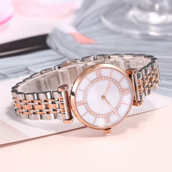 New 2019 Japan Quartz Analog Timepieces Stainless Steel Luxury Women Lady Watches Jewelry Wrist Watch
