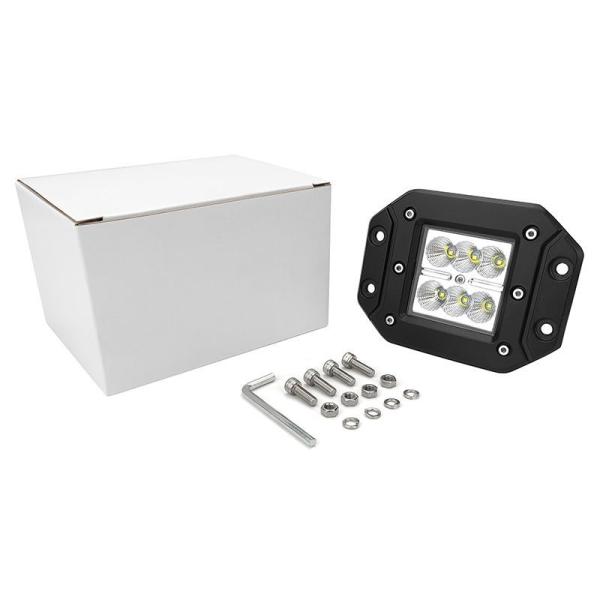 Lumière de travail LED imperméable à l'eau 18W Lumière de travail pour camion tracteur SUV ATV