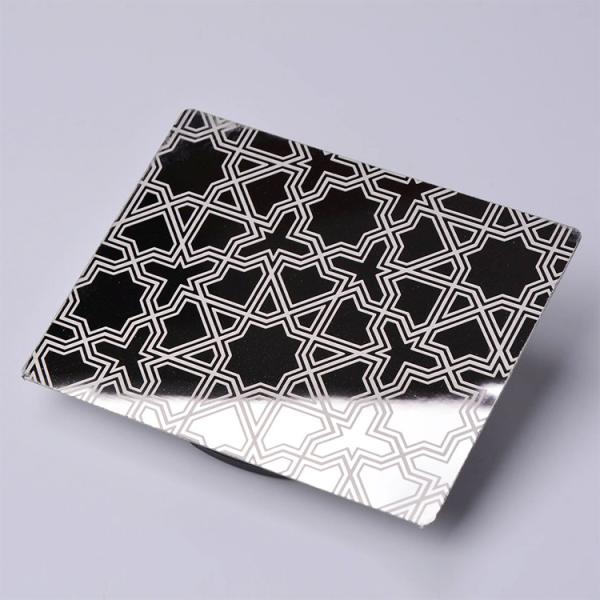 8K Mirror Glossy Etched Stainless Steel Sheet 316L 304 Cold Rolled 4 X 8FT