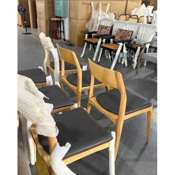 Dining Room Furniture MOYI Italian Ash Wood Nordic Wooden Contemporary Luxury Modern Dining Chairs Home Furniture General