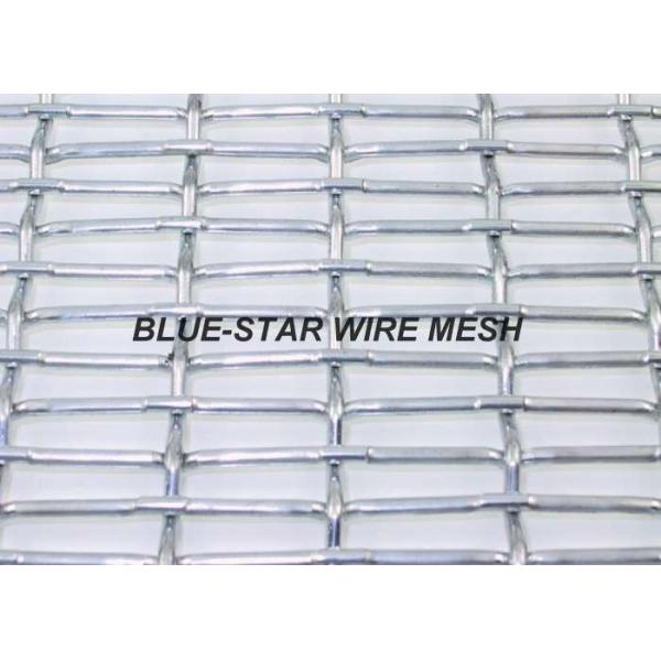 Rectangle / Slot Hole Crimped Wire Mesh Screen Stainless Steel For Facade Vibering Screen