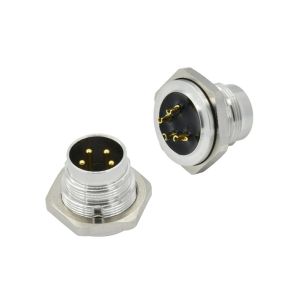 Задняя разъем-розетка Pin держателя 2 до 12 панели стены соединителя фронта M16 водоустойчивая мужская