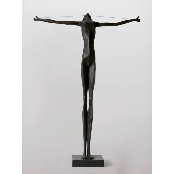 Luxury Black Metal Human Sculpture Modern Custom Islamic Art Statue For Indoor Outdoor