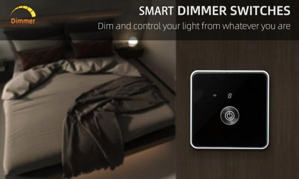 Glomarket Smart Home Dimmer Switch Tuya Zigbee Voice Control Knob Dimming Adjust Brightness With Digital Display