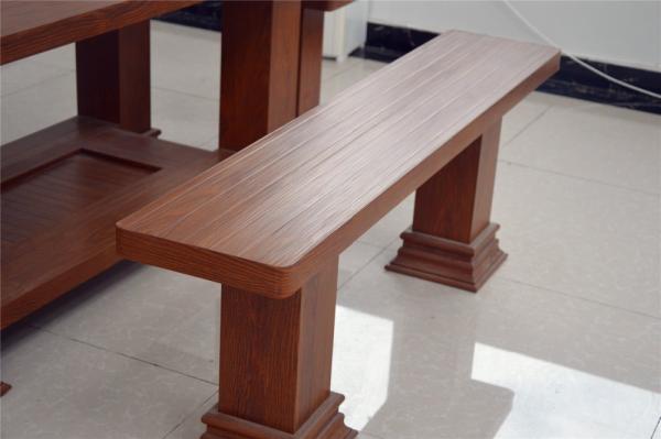 Wooden Grain Classic Aluminum Chair Eco Friendly  Waterpoof Furniture