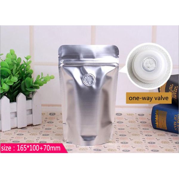 50g Subfilm Aluminum Foil Stand Up Pouch Small Bread Coffee Beans Mylar Silver Foil Bag