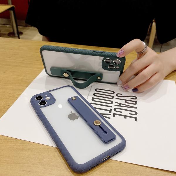 Anti Lost Finger Grip Phone Case High Clear Back Bumper For Iphone 11