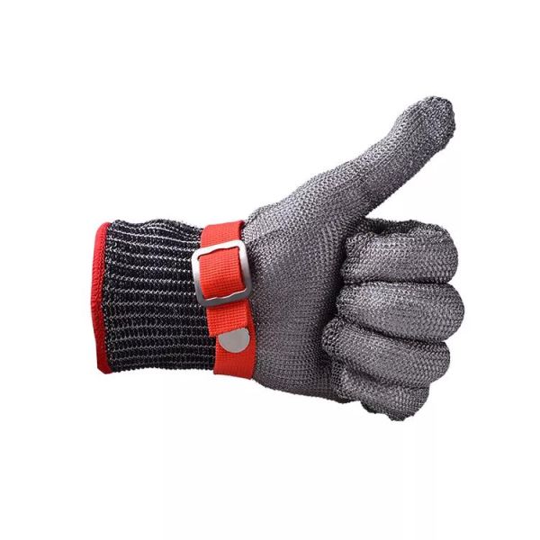 Resistant Anti Cut Safety Stainless Steel Metal Mesh 5 Fingers Butcher Gloves