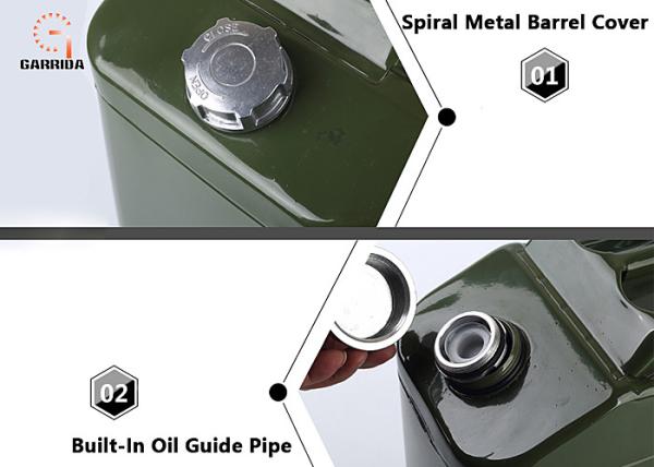 Portable Car Stainless Steel Fuel Tank Vertical Jerry Can , oil drum