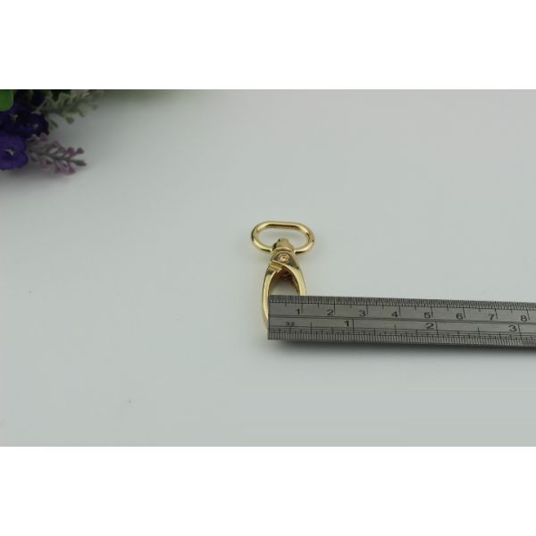 Metal spring swivel zinc alloy 16 mm gold lanyard snap hook for leather straps