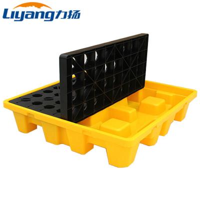 1.5T HDPE Plastic Spill Pallet 2 Drum Spill Containment Pallet