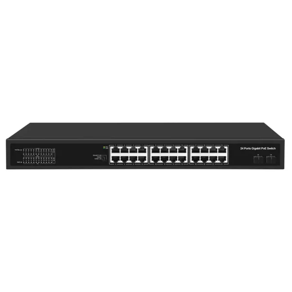 24 Gigabit Poe Ports Comply with IEEE 802.3af/at 48V Poe Standard, The Poe Switch Support Active Poe Standard Suitable for IP Monitoring and Ap Equipment