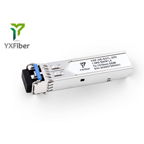 1.25G SFP-LX удваивают модуль приемопередатчика sfp волокна одиночного режима соединителя Dom LC 20km 1310nm DDM