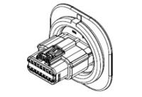 Negro automotriz del cerrojo giratorio 348404010 del tabique hermético de los conectores de Molex de la fila dual