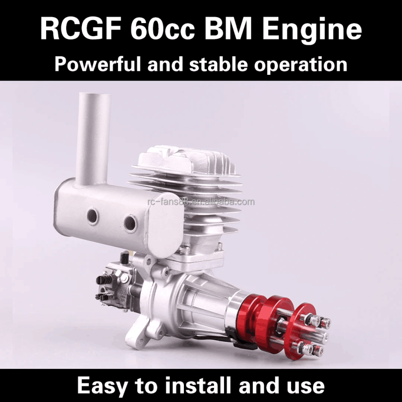 Rcgf 60cc Bm Side Exhaust Gasoline Engine With Walbro Carburetor For Rc Airplanes Fixed Wing Uav Drone Aircraft Model Diy