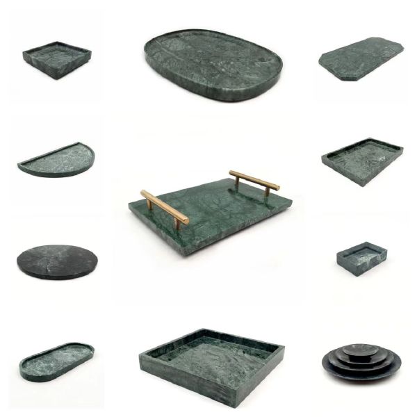 Pradas Verde Green Stone Bathroom Sets Sustainable With Customized Size