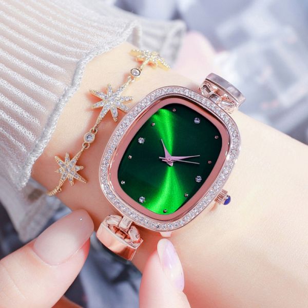 Rhinestone Watches With Diamonds Womens 3ATM Waterresistant 10mm