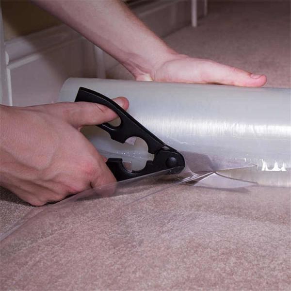 Plastic 1600mm 4mil Carpet Protection Film For Exhibitions Foot Traffic